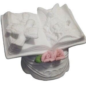 Porcelain Angel and Bird Holy Ceremony Figurine Wedding Baptism Gift